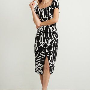 Joseph Ribkoff Animal Print Cap Sleeve Dress